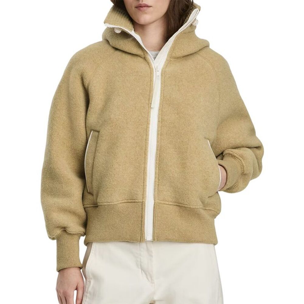 Canada Goose Womens  Chilliwack Wool-Blend Fleece Bomber Jacket